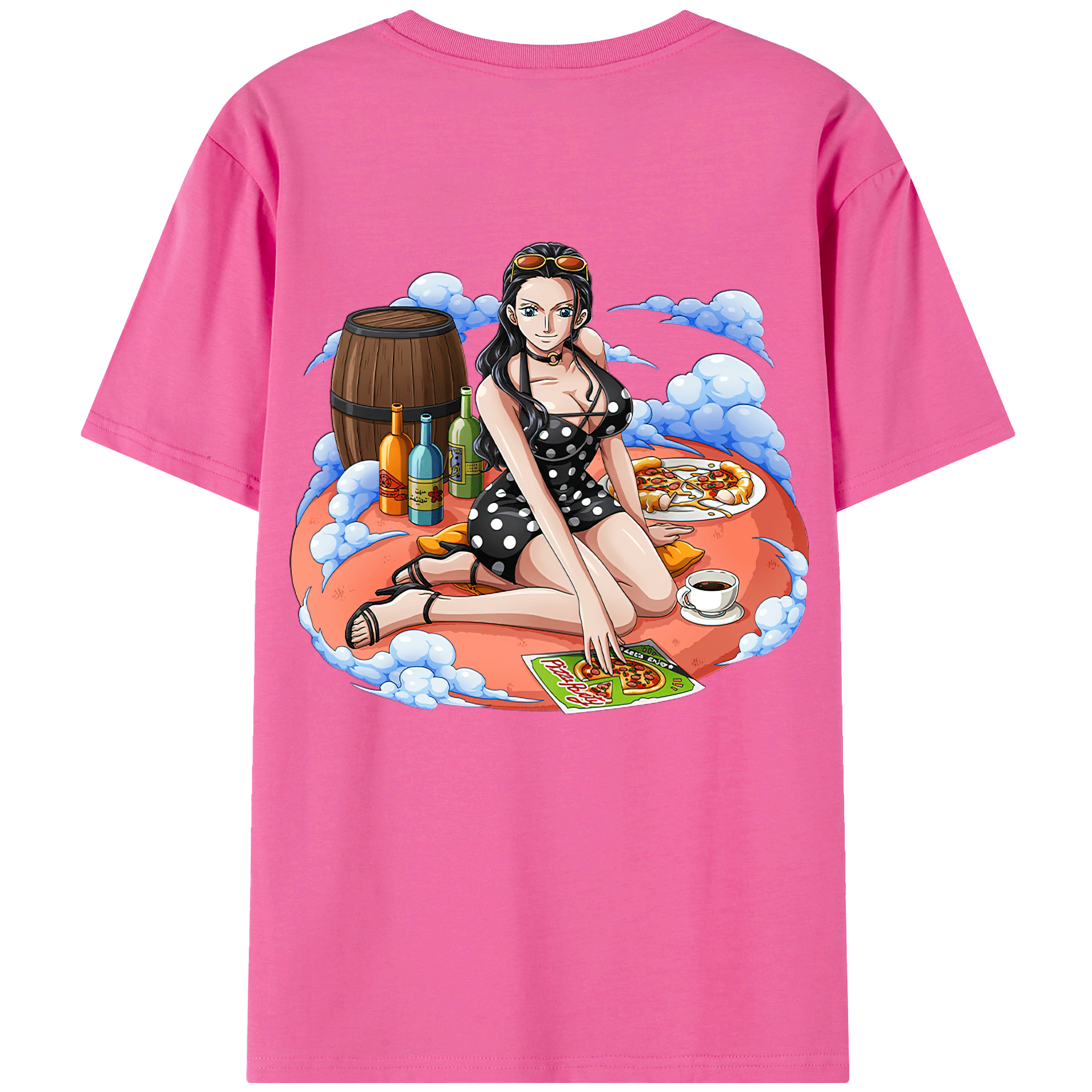 ワンピース ニコ・ロビン ONE PIECE Nico Robin レディース半袖Tシャツ(バックプリント)